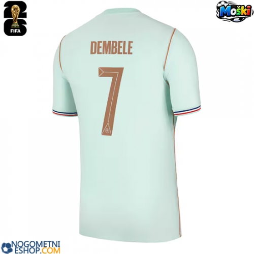 Moški Nogometni dresi Francija Ousmane Dembele #7 Gostujoči SP 2026 Kratek Rokav